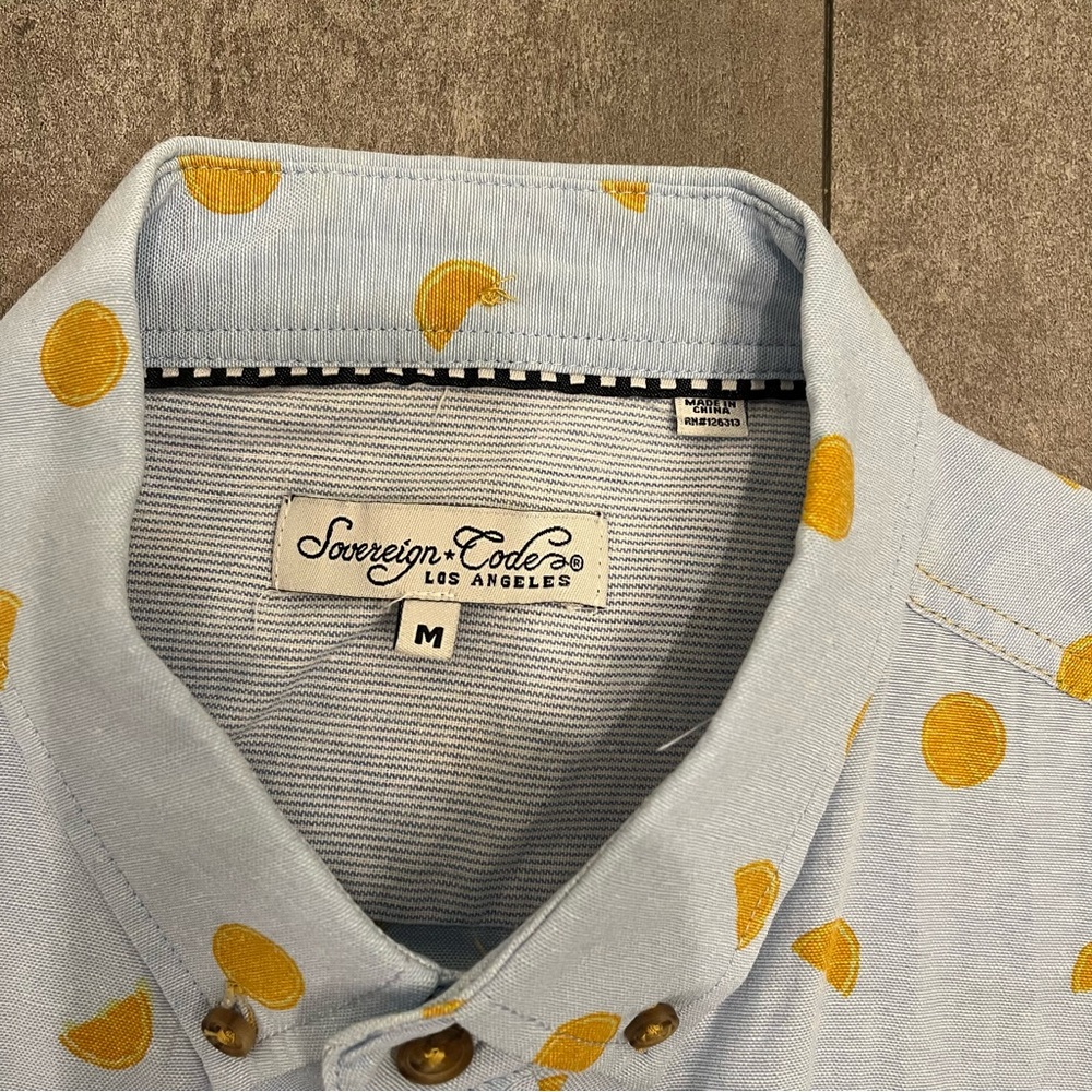 Sovereign Code Orange Slice Summer Button Down - image 2